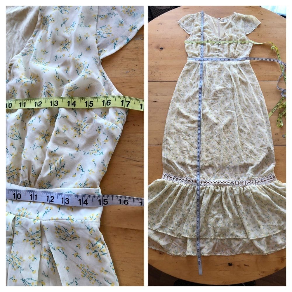 First Monday Floral Maxi Dress Size Small - Picture 11 of 12